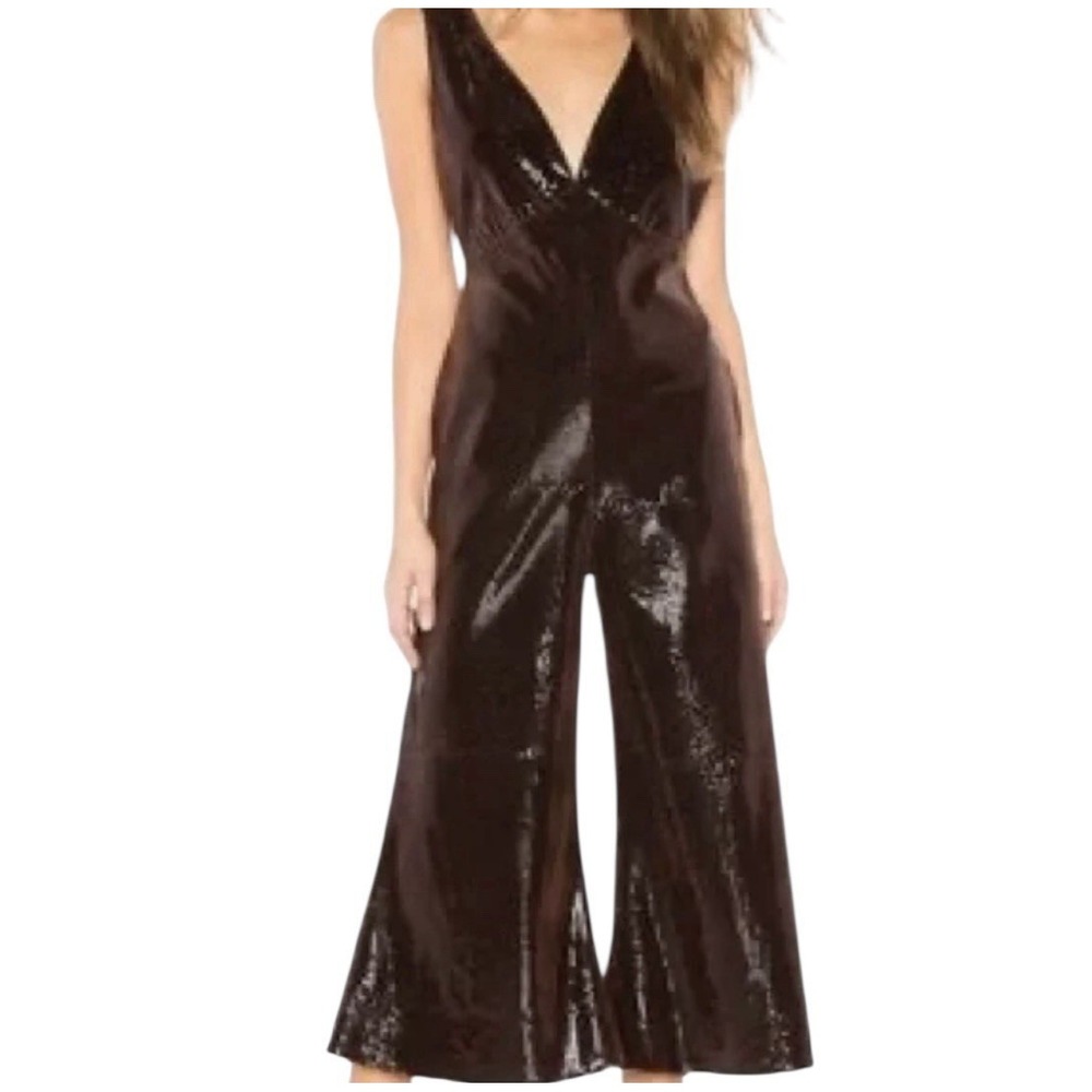 Anthropologie Line & Dot Sequins‎ Wide Leg Jumpsuit Small Elegant Glam Festival